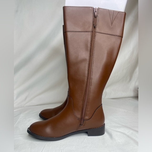 Karen Scott Deliee2 Cognac Wide Calf Boots 7M New - Picture 5 of 9